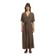 рокля,дамски,поли,и,рокли,selected,viva,regular,linen,blend,short,sleeve,long,dress,brown,(chocolate,chip)