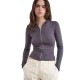 блуза,дамски,блузи,balmohk,30000604,slim,full,zip,sweatshirt,grey,(grey,melange)