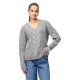 блуза,дамски,пуловери,дамски,плетени,дрехи,pieces,nina,knit,v,neck,sweater,grey,(medium,grey,melange)