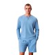 тениска,мъжки,пижами,calvin,klein,lv00nm2907,long,sleeve,pyjama,t,shirt,blue,(gulf,blue)