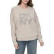 блуза,дамски,блузи,dkny,stacked,new,york,mix,sweatshirt,beige,(pebble,silver)