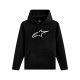 суичър,мъжки,пуловери,alpinestars,ageless,hoodie,black,(black,white)