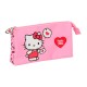 канцеларски,принадлежности,safta,hello,kitty,22x12x3,cm,triple,pencil,case,pink,(multicolor)