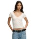 фланелка,с,къс,ръкав,дамски,топове,superdry,athletics,essentials,gathered,short,sleeve,top,white,(off,white)