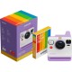 други,аксесоари,polaroid,now,gen,3,purple,bundle,with,color,film,8,photos,instant,camera,clear,(purple)