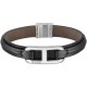бижутерия,hugo,1580783m,bracelet,brown,(black,silver)