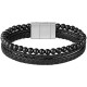бижутерия,hugo,1580786,bracelet,silver,(black,silver)