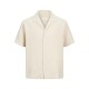 риза,с,къс,ръкав,дамски,ризи,мъжки,ризи,jack,&,jones,montauk,crochet,short,sleeve,shirt,beige,(antique,white)