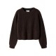 блуза,мъжки,пуловери,дамски,пуловери,name,it,holly,boxy,knit,sweater,brown,(chocolate,plum)