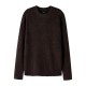 блуза,мъжки,пуловери,дамски,пуловери,name,it,kleave,o,neck,knit,sweater,brown,(chocolate,brown)