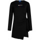 рокля,дамски,поли,и,рокли,karl,lagerfeld,jeans,b1w13044,milano,long,sleeve,short,dress,black,(black)