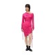 рокля,дамски,поли,и,рокли,karl,lagerfeld,jeans,b1w13045,long,sleeve,short,dress,pink,(very,berry)