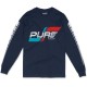 тениска,мъжки,тениски,дамски,тениски,pure,racer,flag,logo,long,sleeve,t,shirt,blue,(blue,navy)