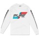тениска,мъжки,тениски,дамски,тениски,pure,racer,flag,logo,long,sleeve,t,shirt,white,(white)