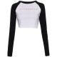 фланелка,с,дълъг,ръкав,дамски,топове,dangerous,dngrs,bold,long,sleeve,top,white,(white,black)