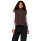 елек,дамски,жилетки,noisy,may,masey,short,teddy,vest,brown,(chocolate,brown)