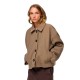 палто,мъжки,якета,pieces,aya,short,coat,brown,(greige,melange)