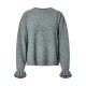 блуза,мъжки,пуловери,дамски,пуловери,pieces,sally,frill,sweater,grey,(medium,grey,melange)