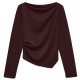 тениска,мъжки,тениски,дамски,тениски,vero,moda,mille,boatneck,long,sleeve,t,shirt,brown,(chocolate,torte)