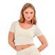фланелка,с,къс,ръкав,дамски,топове,gisela,fixed,cup,short,sleeve,top,beige,(beige)