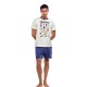 пижама,мъжки,пижами,gisela,printed,peanuts,short,sleeve,pyjama,beige,(ecru)
