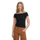 фланелка,с,къс,ръкав,дамски,топове,superdry,athletic,off,shoulder,pattern,short,sleeve,top,black,(black,dot)