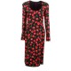 рокля,дамски,поли,и,рокли,dolce,&,gabbana,cherries,long,sleeve,long,dress,black,(black)