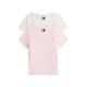 тениска,мъжки,тениски,дамски,тениски,tommy,jeans,dw0dw21367,short,sleeve,v,neck,t,shirt,2,units,pink,(ecru,light,pink)