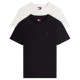 тениска,мъжки,тениски,дамски,тениски,tommy,jeans,dm0dm20687,short,sleeve,t,shirt,2,units,black,(black,ecru)