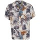 риза,с,къс,ръкав,дамски,ризи,мъжки,ризи,urban,classics,uck4150,short,sleeve,shirt,white,(blue,leaves)