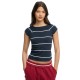 фланелка,с,къс,ръкав,дамски,топове,superdry,athletic,off,shoulder,pattern,short,sleeve,top,blue,(navy,stripe)
