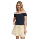 фланелка,с,къс,ръкав,дамски,топове,superdry,bardot,off,shoulder,short,sleeve,top,black,(eclipse,navy)
