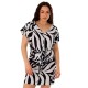 рокля,дамски,поли,и,рокли,fundango,palmetta,short,sleeve,dress,white,black,(black,injun)