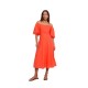 рокля,дамски,поли,и,рокли,salsa,jeans,21012193,short,sleeve,midi,dress,orange,(dark,orange,v2)