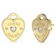 бижутерия,guess,amore,heart,studs,earrings,golden,(gold)