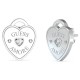 бижутерия,guess,amore,heart,studs,earrings,silver,(silver)
