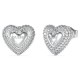 бижутерия,guess,beloved,pave,heart,studs,earrings,silver,(silver)