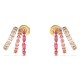 бижутерия,guess,crazy,earrings,golden,(gold,pink)
