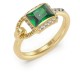 бижутерия,guess,shiny,padlock,ring,golden,(gold,green)