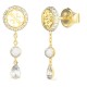 бижутерия,guess,tiny,pearly,jube05521,earrings,golden,(gold)