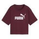 тениска,мъжки,тениски,дамски,тениски,puma,ess,no,1,logo,cropped,short,sleeve,t,shirt,refurbished,purple,(ruby,shimmer)