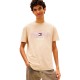 тениска,мъжки,тениски,дамски,тениски,tommy,jeans,dm0dm22520,short,sleeve,t,shirt,beige,(gentle,gold)