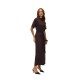 рокля,дамски,поли,и,рокли,vero,moda,hali,short,sleeve,long,dress,brown,(chocolate,torte)