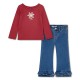 детски,екипи,levi´s,®,ruffle,set,red,blue,(deep,claret)
