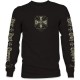тениска,мъжки,тениски,дамски,тениски,west,coast,choppers,gangscript,long,sleeve,t,shirt,black,(black)