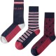 чорапи,мъжки,чорапи,дамски,чорапи,pepe,jeans,christmas,tree,crew,socks,3,pairs,multicolor,(ruby,wine,red)