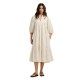 рокля,дамски,поли,и,рокли,pepe,jeans,fabiana,3,4,sleeve,midi,dress,beige,(mousse,white)