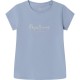 тениска,мъжки,тениски,дамски,тениски,pepe,jeans,hana,glitter,n,short,sleeve,t,shirt,blue,(quay,blue)