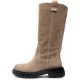 обувки,дамски,боти,мъжки,боти,woden,lea,s,boots,brown,(silver,mink)
