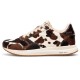 маратонки,мъжки,маратонки,дамски,маратонки,woden,nicoline,animal,trainers,brown,white,(cow)